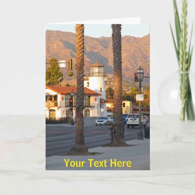 Customisable Santa Barbara California Karte (Vorderseite)