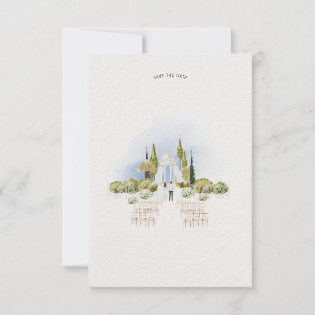 Customisable "Save the Date" wedding Stationery Einladung (Vorderseite)