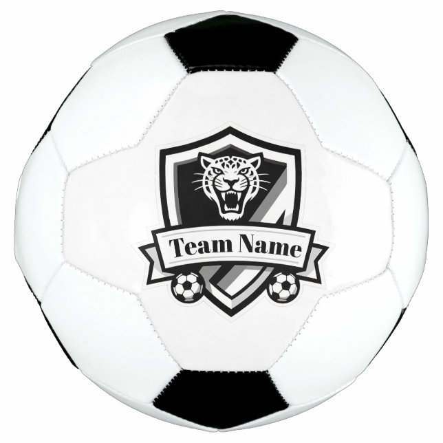 Customisable Soccer Team Jaguar Logo Soccer Ball  (Vorderseite)
