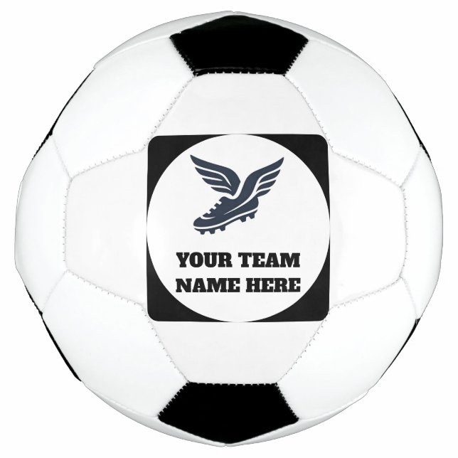 Customisable Soccer Team Winged Football Boot Logo Fußball (Vorderseite)