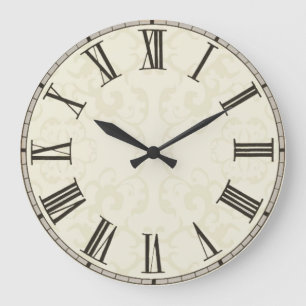 Customise, add images, text to vintage style clock große wanduhr
