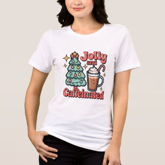 customised jolly and caffeinated t shirt design 