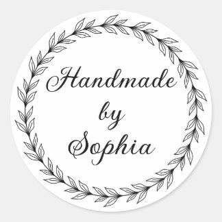 customised name  runder aufkleber