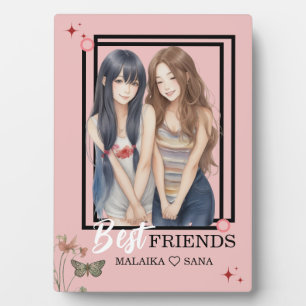 Customiz Karikatur Gesicht Beste BESTE FREUNDIN NI Fotoplatte