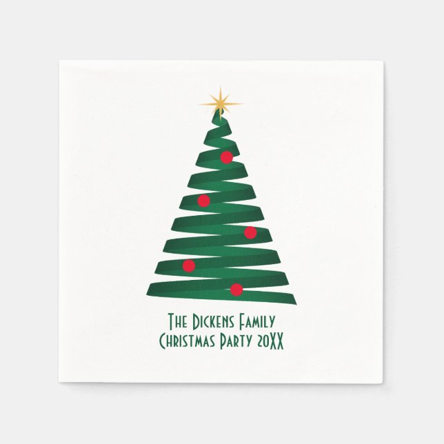 Customiz"Mod" Graphic Christmas Tree Paper Napkins Serviette (Vorderseite)