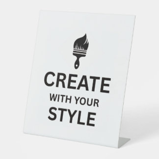 Customizable 10x12" Blank Event Display Pedestal  Sockelschild