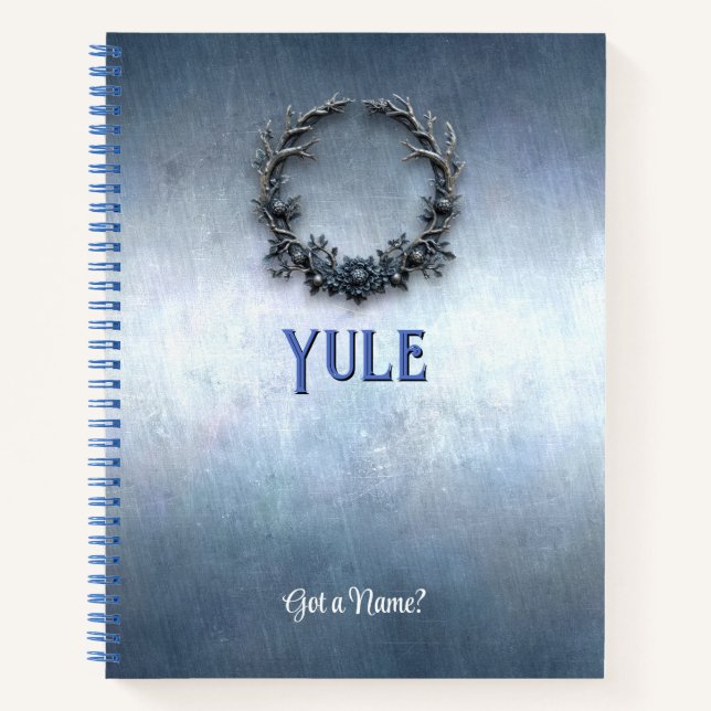 Customizable 8.5x11 Yule Winter Solstice Notebook Notizbuch (Vorderseite)