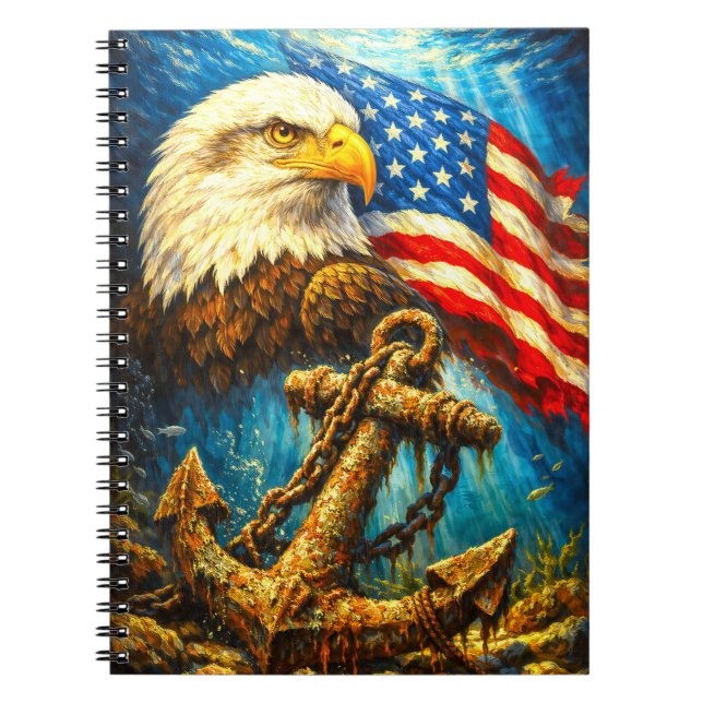 CUSTOMIZABLE AMERICAN EAGLE NOTEBOOK NOTIZBLOCK (Vorderseite)