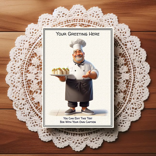 Customizable Any Occasion Cooking / Chef Postcard Postkarte (Von Creator hochgeladen)