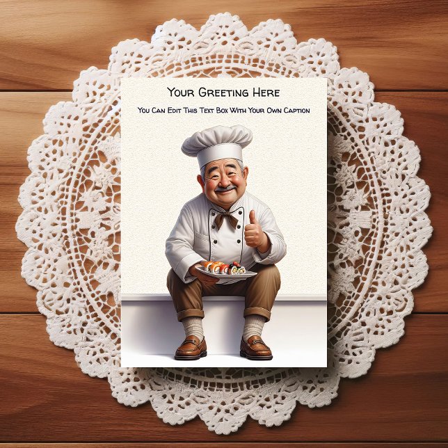 Customizable Any Occasion Cooking / Chef Postcard Postkarte (Von Creator hochgeladen)