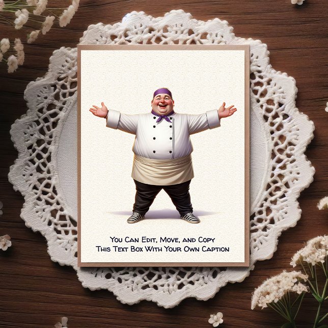 Customizable Any Occasion Cooking / Chef Postcard Postkarte (Von Creator hochgeladen)