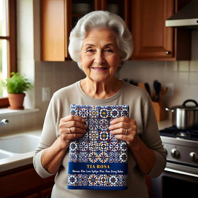 Customizable Azulejo Sass Geschirrtuch (Customizable Azulejo Sass Kitchen Towel)