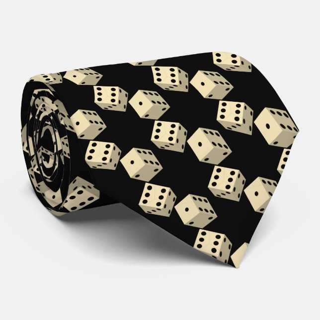 Customizable background colour Dice Games pattern Krawatte (Gerollt)