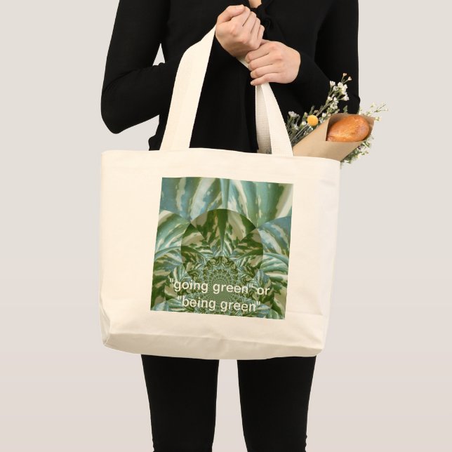 Customizable Bag: Your Step Towards Going Green! Jumbo Stoffbeutel (Vorderseite (Produkt))