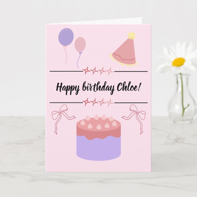 Customizable birthday card  karte (Kleine Pflanze)