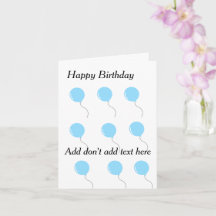 Customizable birthday cards