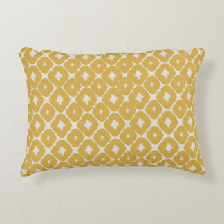 Customizable Boho Mustard Diamonds Cushion Dekokissen