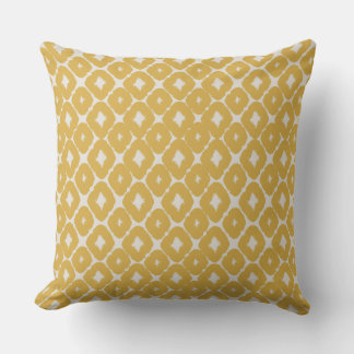 Customizable Boho Mustard Diamonds Cushion Kissen