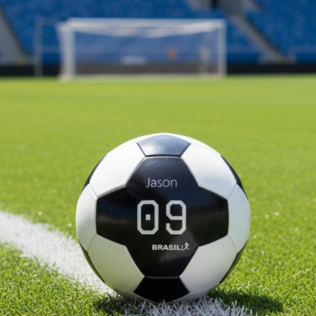 Customizable Brasil Soccer Monochromatic Gear Fußball (Von Creator hochgeladen)