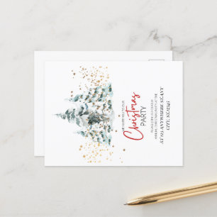 Customizable Christmas Party Postcard Postkarte