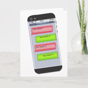 CUSTOMIZABLE Christmas Text Message Greeting Feiertagskarte