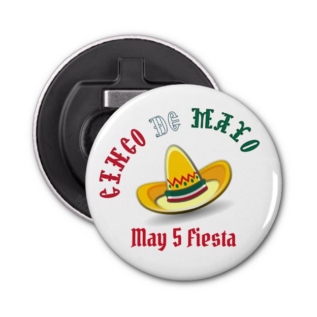 Customizable Cinco de Mayo 5 Mai Fiesta Flaschenöffner (Vorderseite)