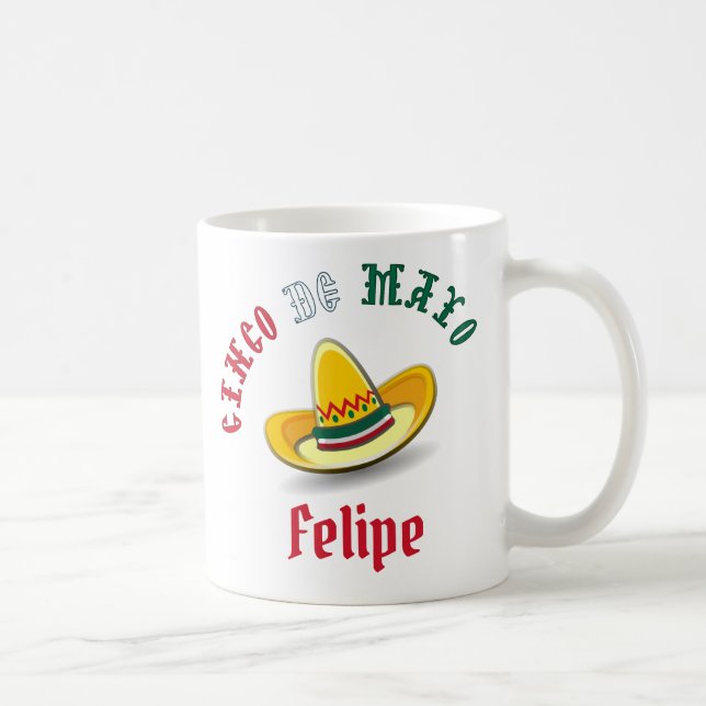 Customizable Cinco de Mayo 5 Mai Fiesta Kaffeetasse (Rechts)