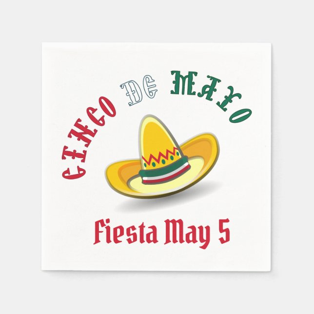 Customizable Cinco de Mayo 5 Mai Fiesta Serviette (Vorderseite)