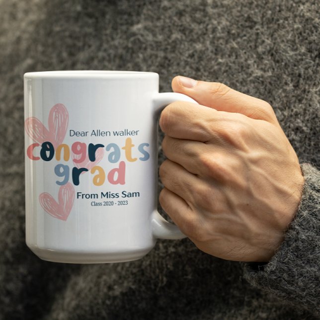 Customizable Congrats on Graduation  Kaffeetasse (Von Creator hochgeladen)