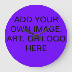 CUSTOMIZABLE DESIGNER CLOCK - ADD YOUR OWN IMAGES GROßE WANDUHR