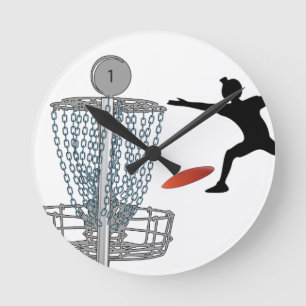 Customizable Disc Golf Throw Wall Clock Runde Wanduhr