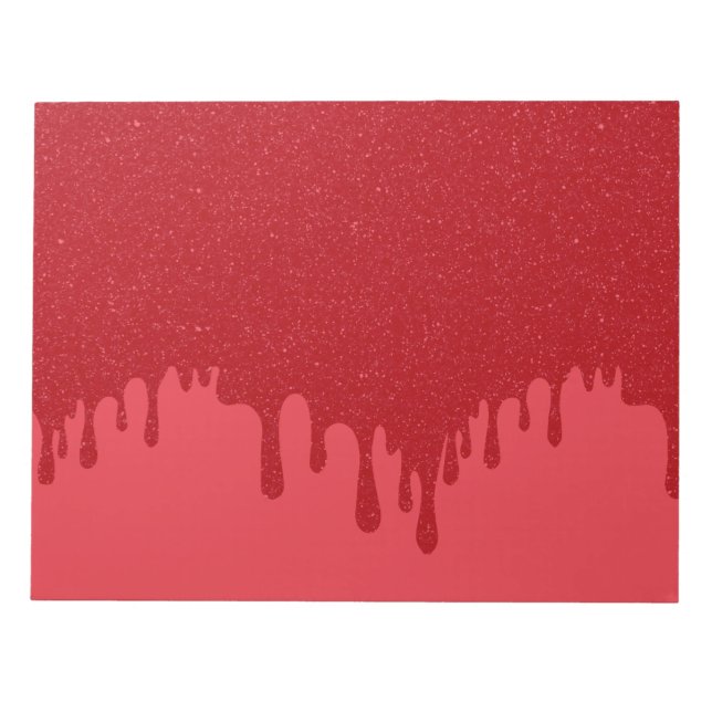 Customizable Dripping Tomato Red Notepad Notizblock (Vorderseite)