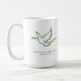 Customizable Easter Dove Mug with Olive Branch Kaffeetasse