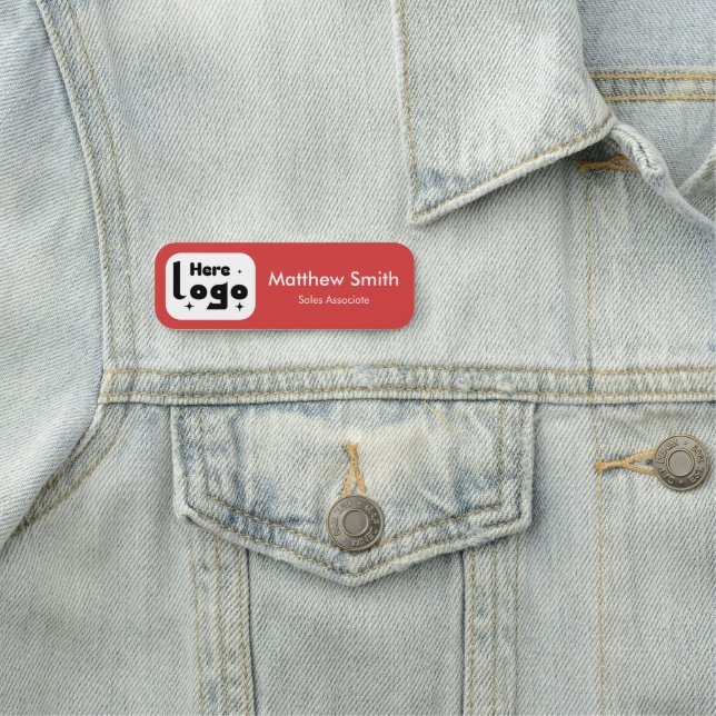 Customizable Employee Name Card Template Namensschild (Beispiel)