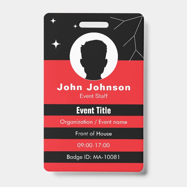 Customizable event badge ID Ausweis (Vorderseite)