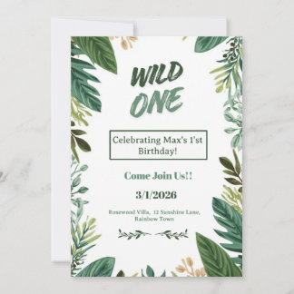 Customizable First Birthday Greeting Card Feiertagskarte