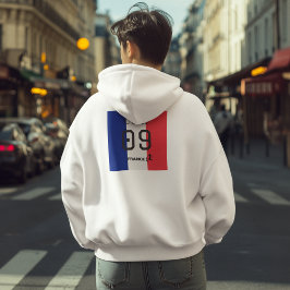 Customizable France Flag Soccer Personalized  Hoodie