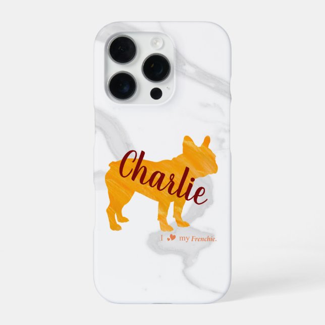 Customizable French Bulldog Pastel - Frenchie iPhone Hülle (Rückseite)