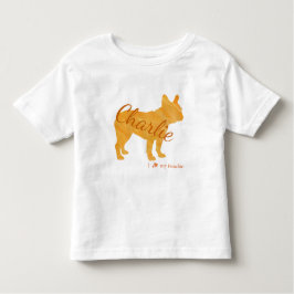 Customizable French Bulldog Pastel Orange Frenchie Kleinkind T-shirt