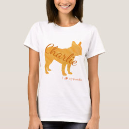 Customizable French Bulldog Pastel Orange Frenchie T-Shirt