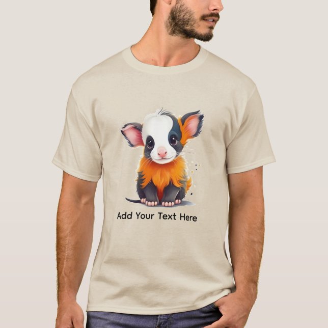 Customizable Funny Baby Cow T-Shirt (Vorderseite)