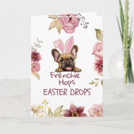 Customizable Funny Frenchie Easter Greeting Card Karte