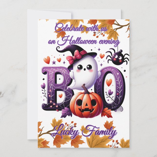 Customizable Funny Halloween card Einladung (Vorderseite)