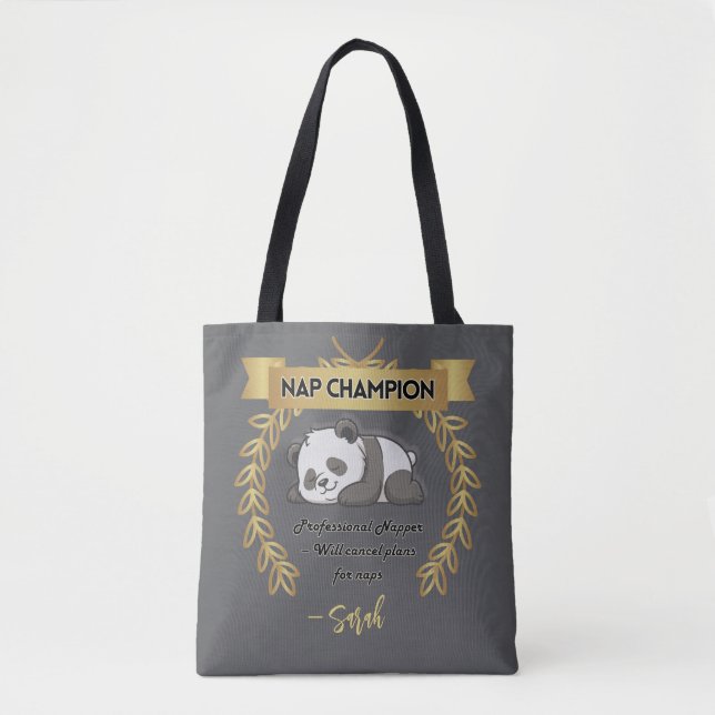 Customizable Funny Panda Nap Champion (Vorderseite)