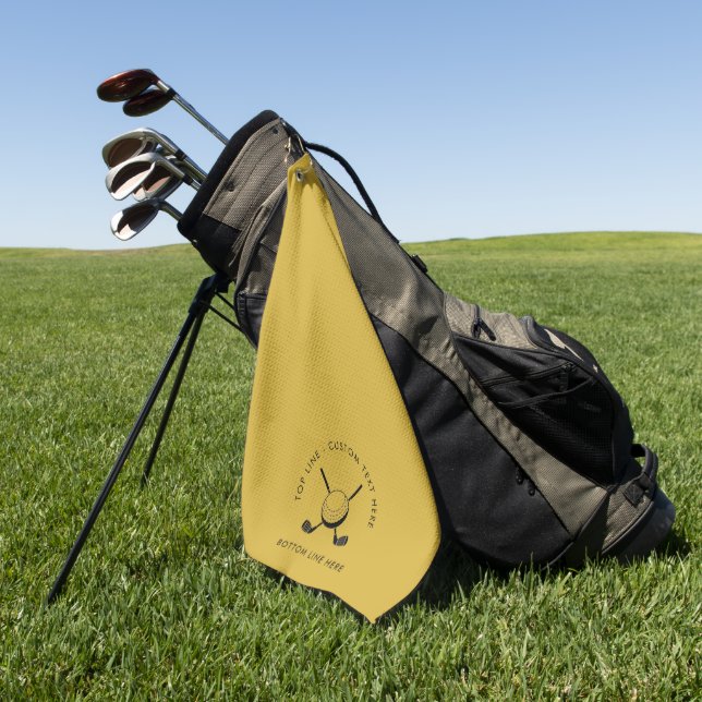 Customizable Golf Towel Featuring Text and Logo Golfhandtuch (Gras)