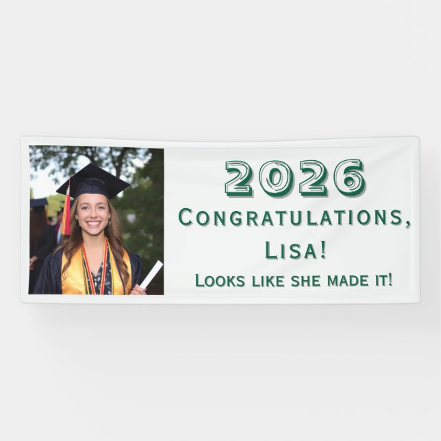 Customizable Graduation  Banner (Horizontal)
