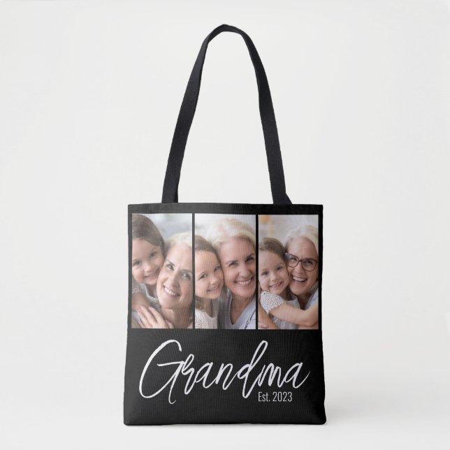 Customizable Grandma Established Year 3 Photo (Vorderseite)