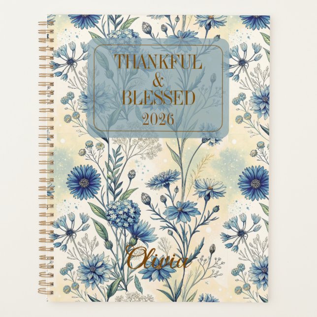 Customizable Gratitude Affirmations for Women Planer (Vorderseite)