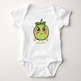 Customizable Green Fruit Baby Baby Strampler
