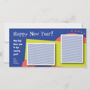 Customizable Happy New Year Foto Card Feiertagskarte